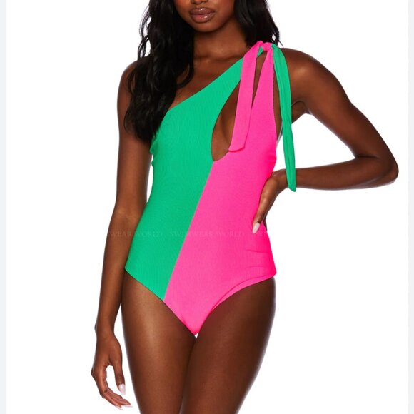new BEACH RIOT ribbed nia one piece swimsuit 2025 S L